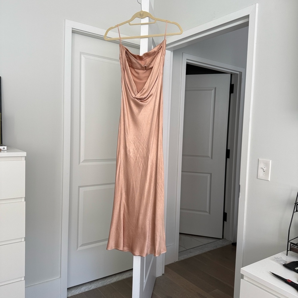 Bec & Bridge Moondance Strapless Midi Dress Rose Gold - Picture 6 of 9